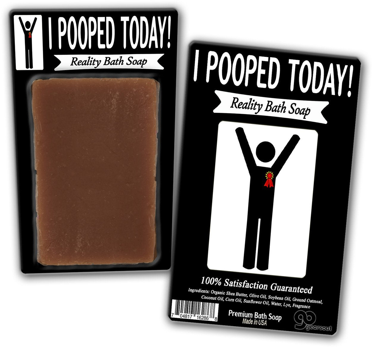 I Pooped Today Soap Chocolate Bath Soap Poop Gags for Women Men Chocolate Novelty Soap Secret Santa Unisex White Elephant Stocking Stuffers for Men Beauty & Personal Care The Bodacious Bath Co.