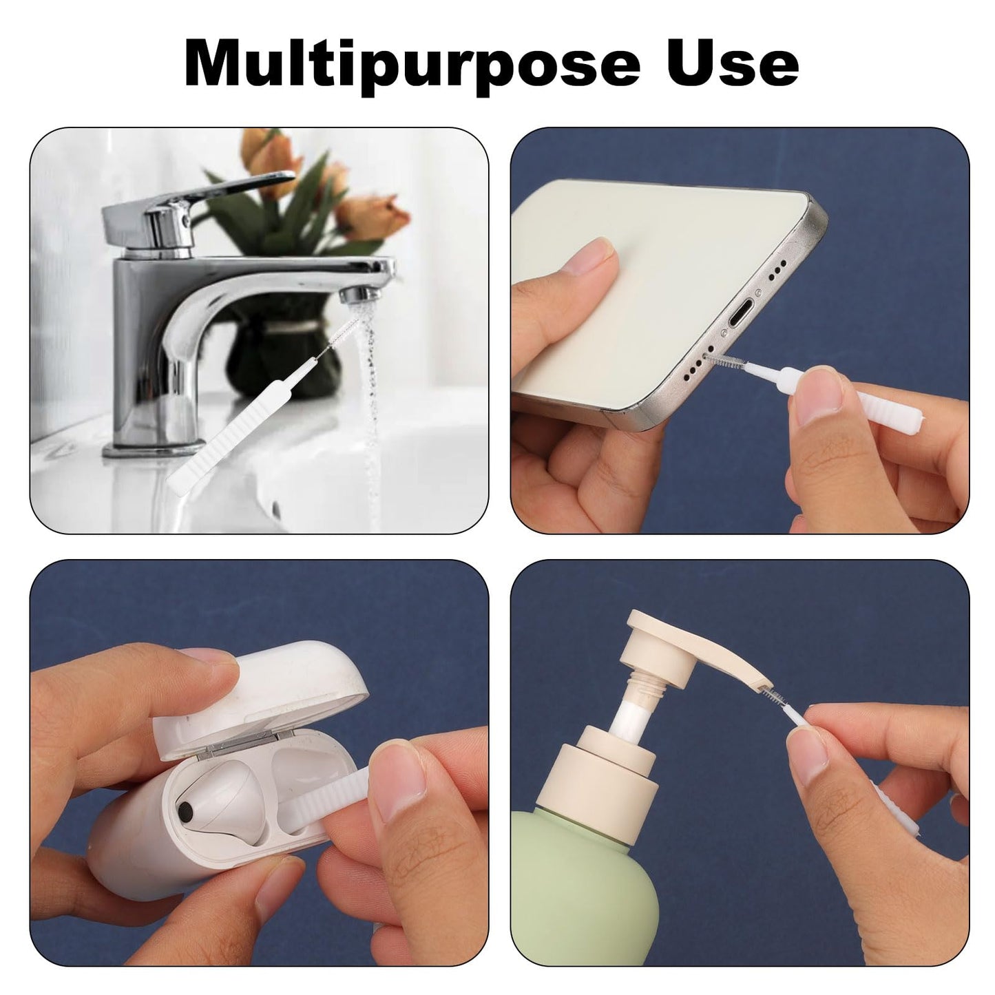 50pcs Shower Head Cleaning Brushes, Multipurpose Shower Head Cleaner Tool Gap Hole Anti-Clogging Cleaning Brush Crevice Tiny Brush for Small Hole Beauty and Personal Care NQEUEPN