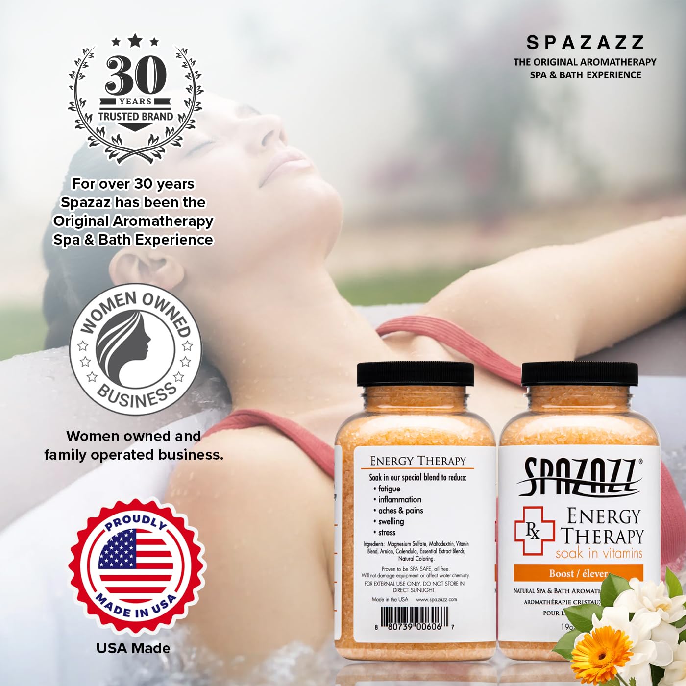 SpaZazz Crystals 19 oz - RX Collection - Energy Therapy Beauty and Personal Care Spazazz