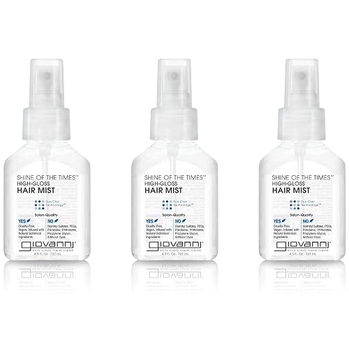 GIOVANNI Shine of the Times Finishing High-Gloss Hair Mist - Anti Frizz, Color Safe, Salon Quality, Cruelty-Free, No Parabens, Infused with Natural Beauty & Personal Care GIOVANNI