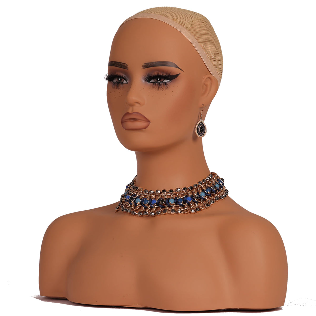 L7 MANNEQUIN European American Femlae Model Head Display Props Mannequin Head with Shoulders Bust (DC TH MAZI)