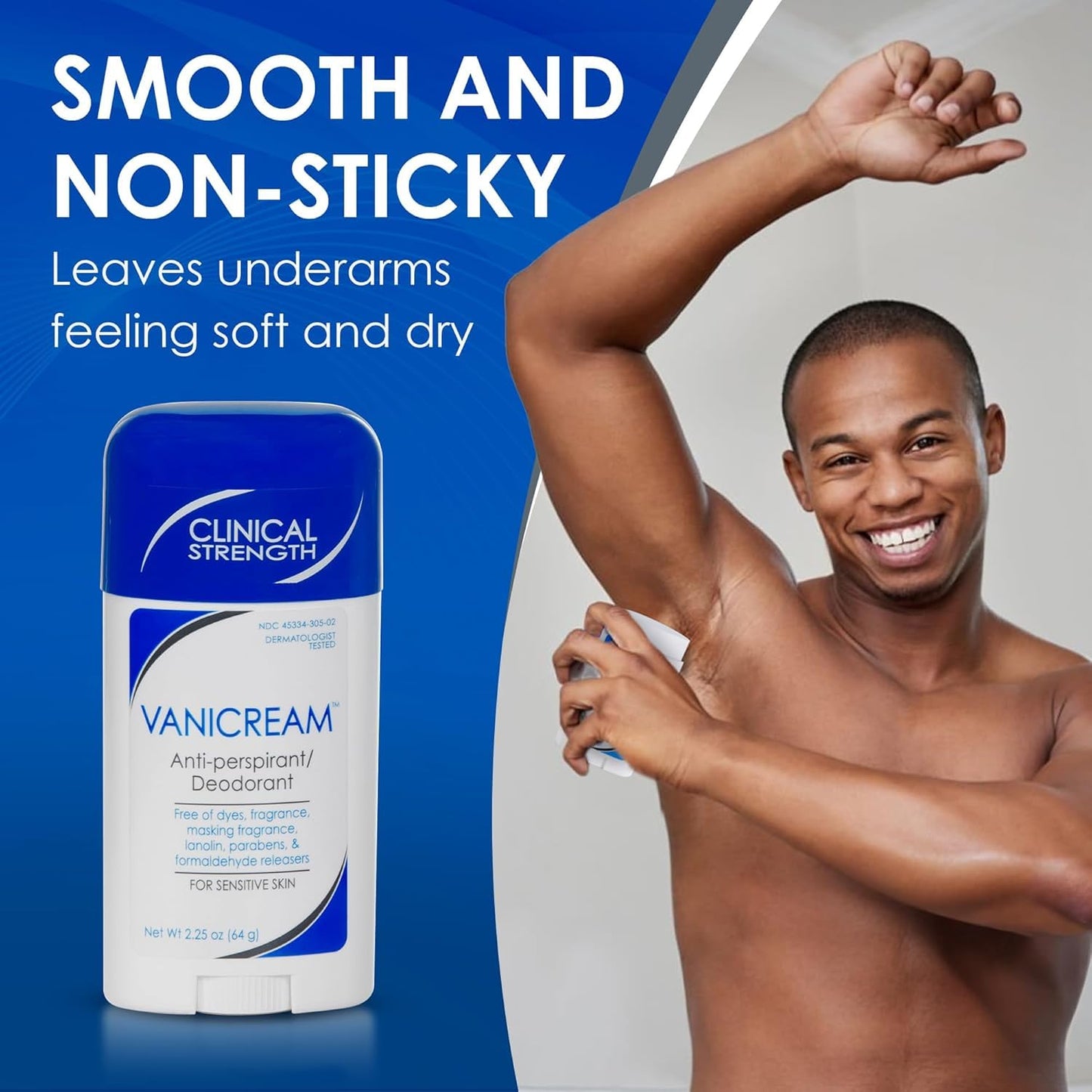 Vanicream Anti-Perspirant Deodorant Clinical Strength Sensitive Skin - 2.25 oz, Pack of 6 Beauty and Personal Care Vanicream