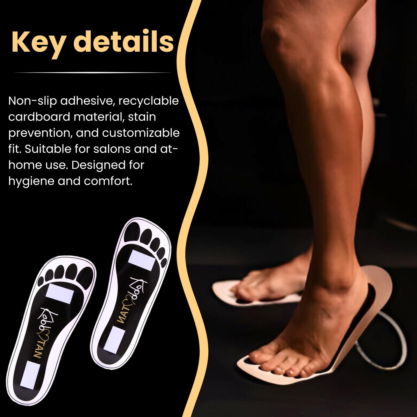25 Pairs (50Feets) Spray Tan Feet Pads Disposable & Economic Black Feet pads for Spray tanning,Use in Tanning booth,Sunless Tanning at Home or Beauty Beauty & Personal Care KOBBTAN