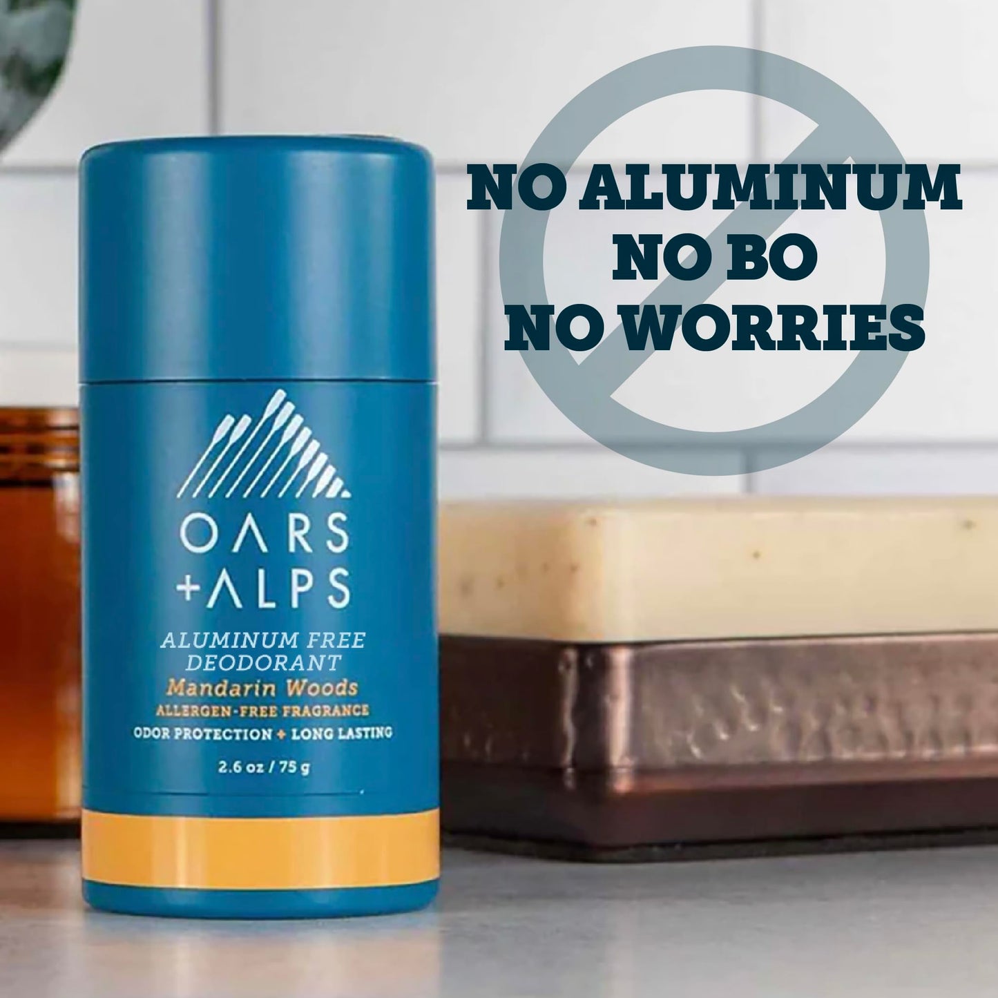 Oars + Alps Aluminum Free Deodorant for Men - Long Lasting Odor Protection, Clear & Free of White Residue, Anti-Chafing Smooth Glide, Dermatologist Beauty and Personal Care Oars + Alps