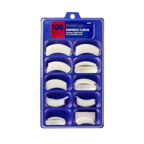 Gold Finger 100 Acrylic Plain Nails (1 PACK, Empress Curve) Overlap Long Length, Half Cover French False Nail Tips Beauty & Personal Care Goldfinger