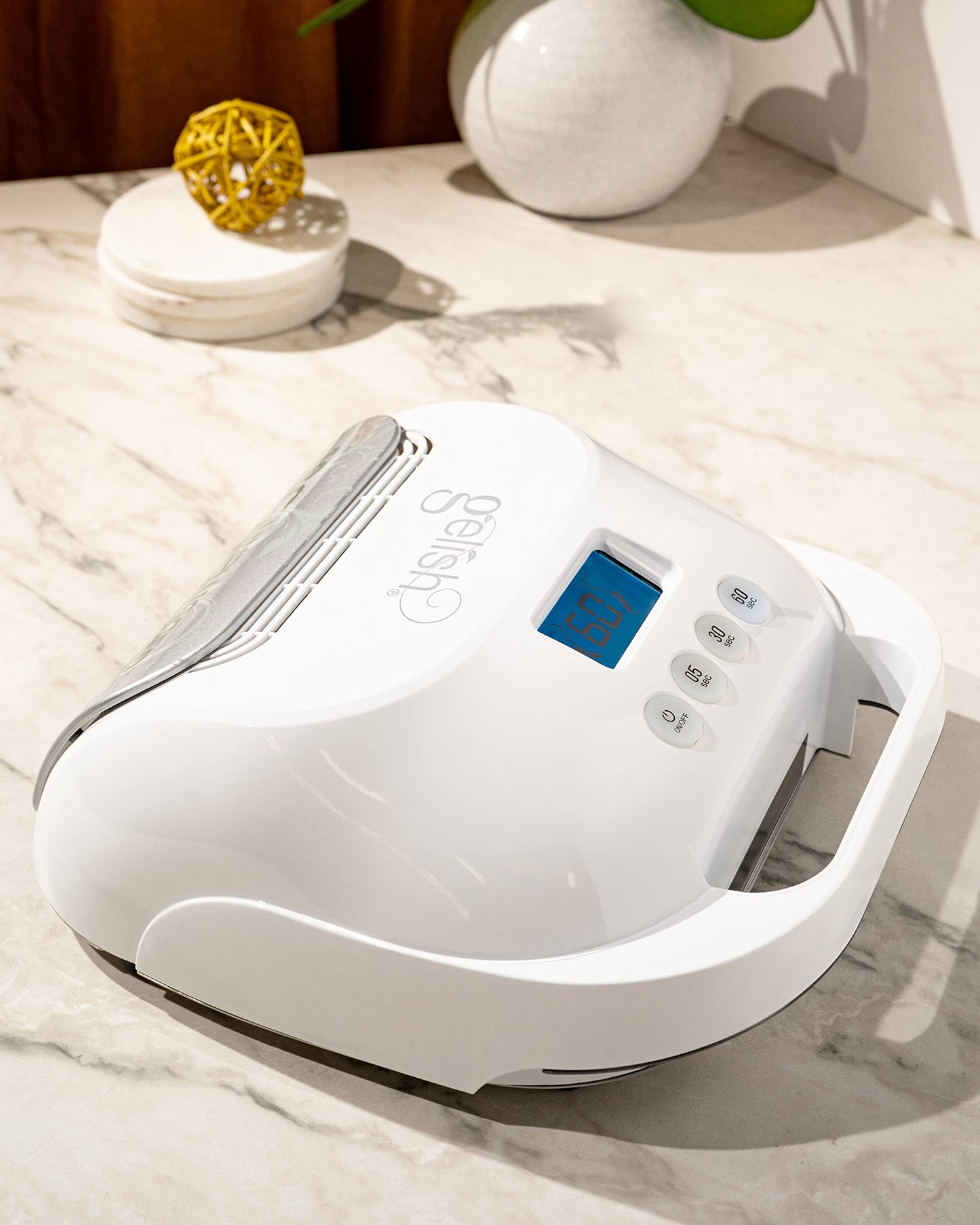 Gelish 18G Unplugged LED Light - Portable, Rechargeable, 36W, White & Silver, Intelligent Power Assist, Motion Sensors, Timer, Magnetic Tray Beauty & Personal Care Gelish
