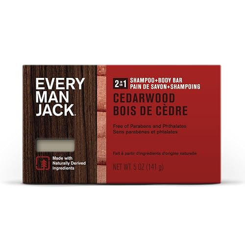 Every Man Jack Cedarwood 2 In 1 Shampoo And Body Bar, 5 Oz Beauty & Personal Care Every Man Jack