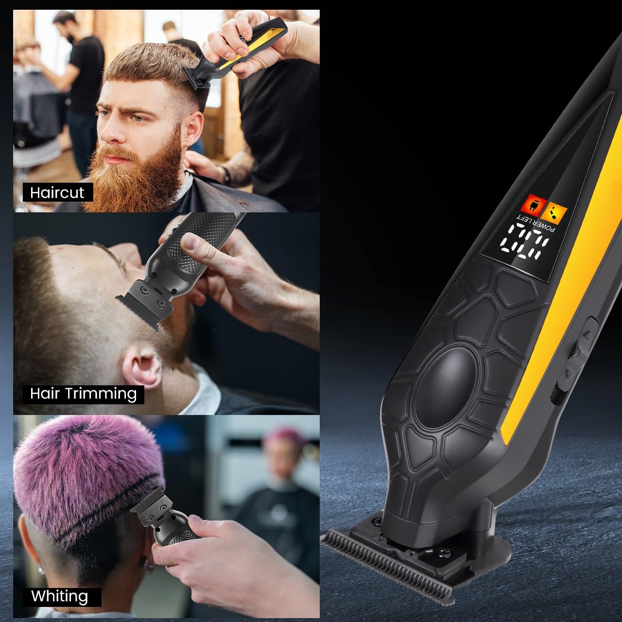QDKVTNDJZ Hair Clippers for Men, Electric Carving Push Trimmer Bald Hairdressing Salon Haircut Machine 0 Blade Head(Gold) Beauty and Personal Care QDKVTNDJZ
