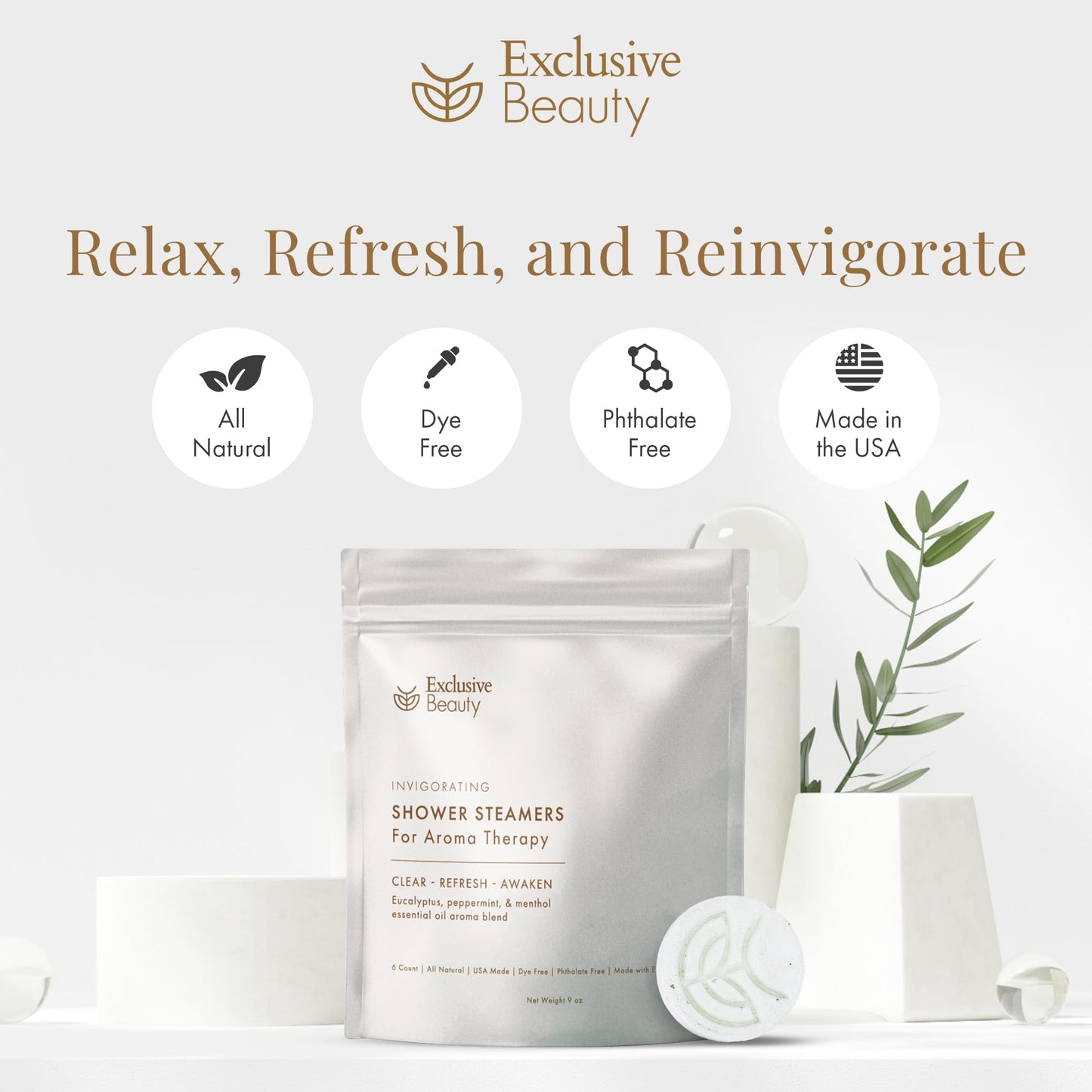 Shower Steamers Aromatherapy - Made in USA with Natural Ingredients & Eucalyptus Essential Oil 12-Count (2-Pack) Beauty and Personal Care Exclusive Beauty