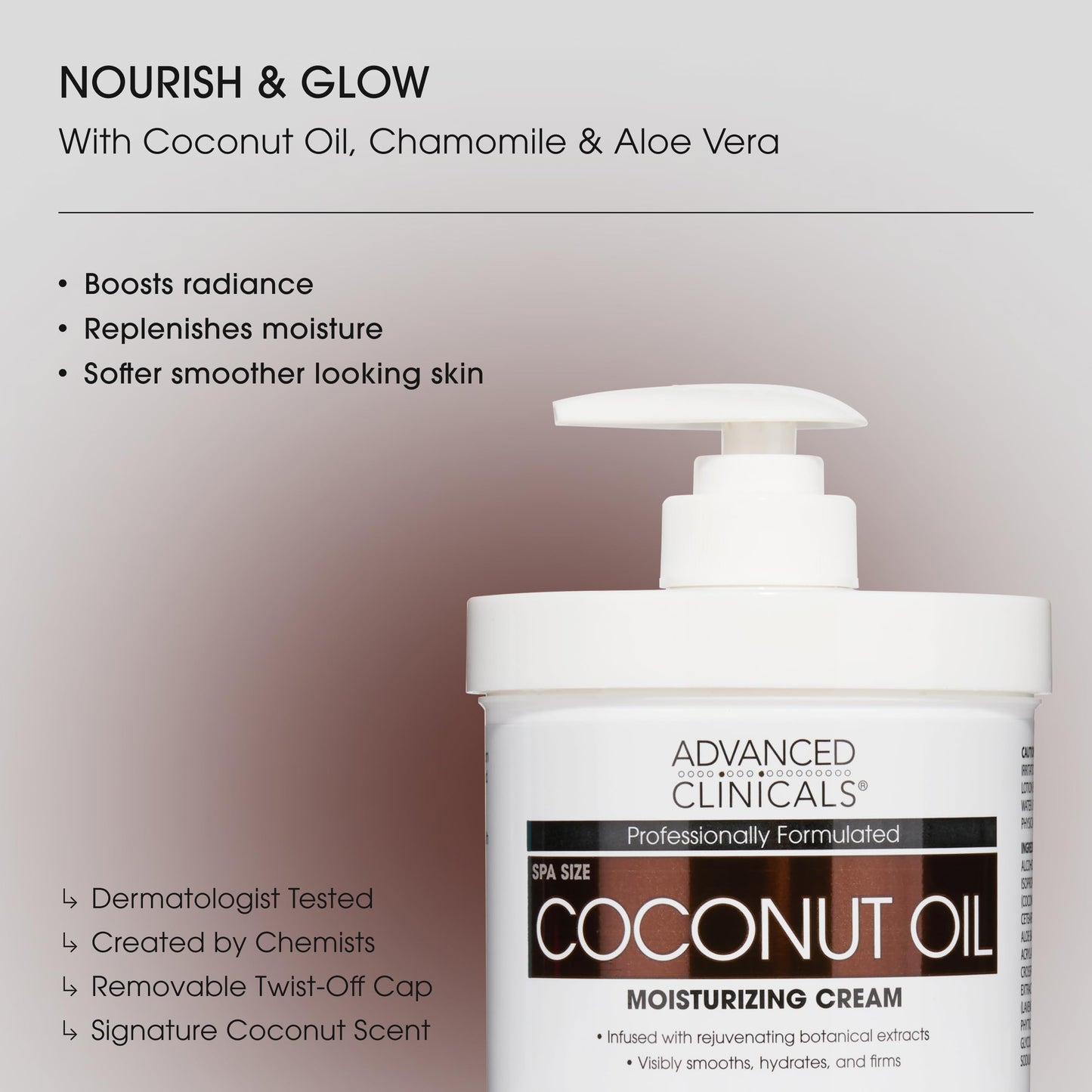 Advanced Clinicals Coconut Oil Body Cream For Women & Men | Hydrating Coconut Lotion For Extremely Dry Skin | Visible Anti Aging Body Butter Skin Care Beauty & Personal Care Advanced Clinicals