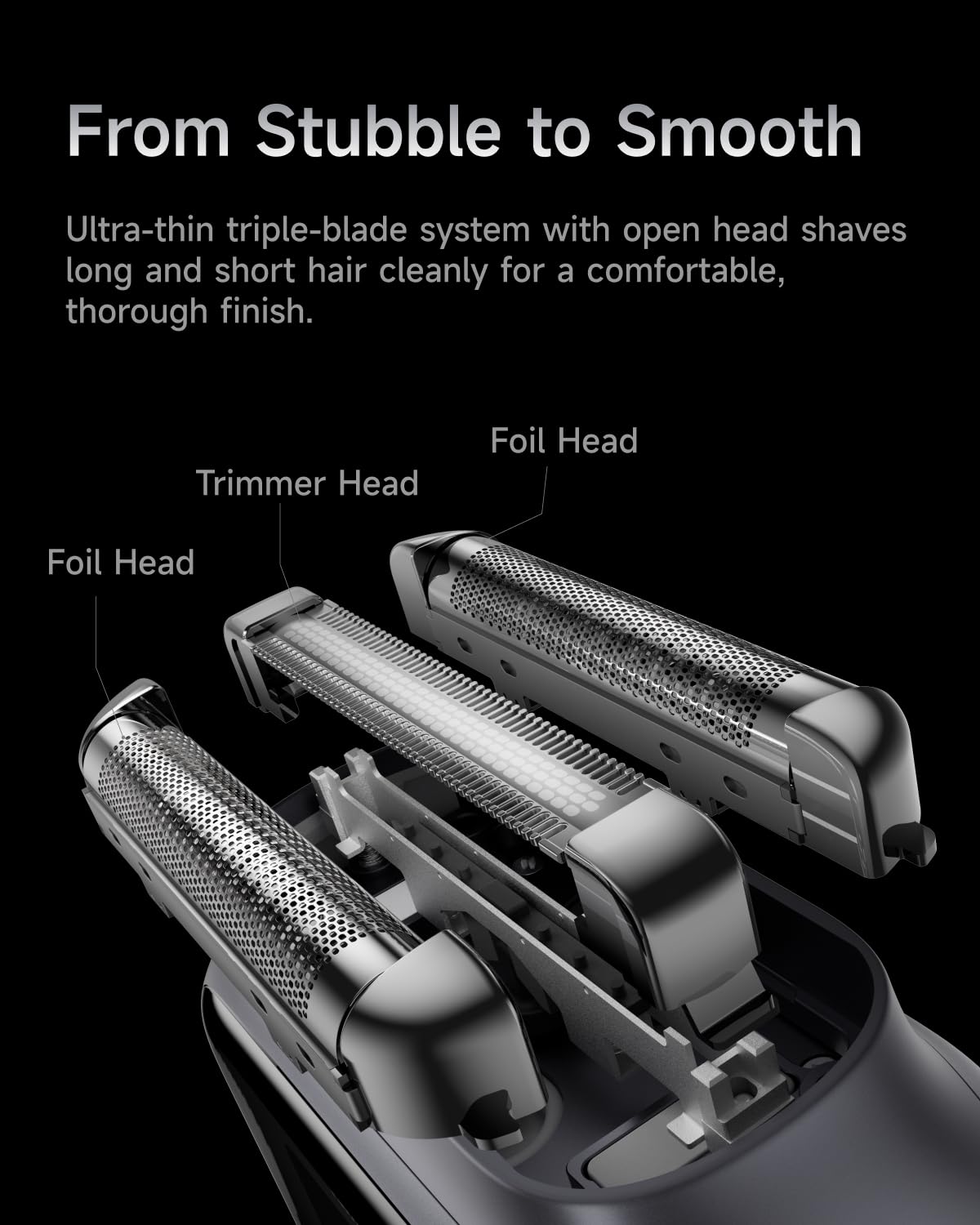 Laifen P3 Pro 3-Blade Electric Shaver, Dual Linear High-Speed Motors 12,000 Cuts/Min, 100-Min Runtime, IPX7 Waterproof, Rechargeable Electric Razor Beauty and Personal Care Laifen
