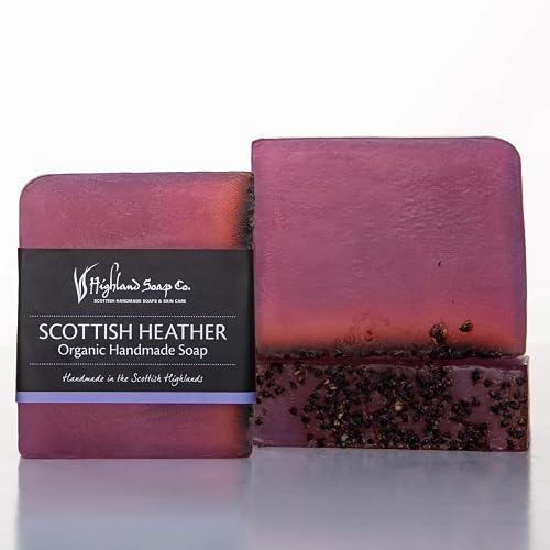 The Highland Soap Company, Handmade Scottish Organic Vegetable Oil Glycerin Soap Bar, Scottish Heather, 5.3oz (Pack of 1) Beauty & Personal Care HIGHLAND SOAP CO