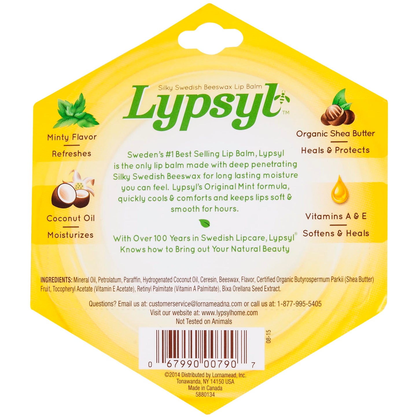 Lypsyl Intense Protection Original Mint, Lip Balm 0.10 oz (Pack of 10) Beauty & Personal Care Lypsyl