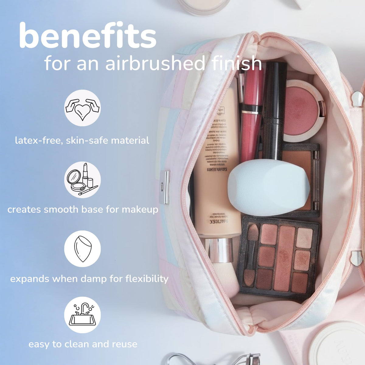 The Crème Shop Next Gen Makeup Sponge - Beauty Sponge For Blending & Foundation Application, Full Coverage, Streak-Free Professional Makeup Tool