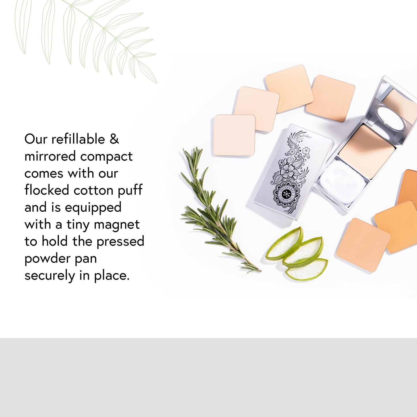 Honeybee Gardens Refillable Pressed Mineral Powder Foundation Compact with Puff & Mirror, Empty Customizable Makeup Kit, Travel-Friendly Luxury Beauty & Personal Care Honeybee Gardens