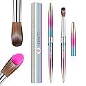100% Kolinsky Acrylic Nail Brush,3D Pure Handmade Round Shape Size 12 Nail Brushes for Acrylic Application, Professional Nail Art Brush Manicure Beauty & Personal Care GSWOI
