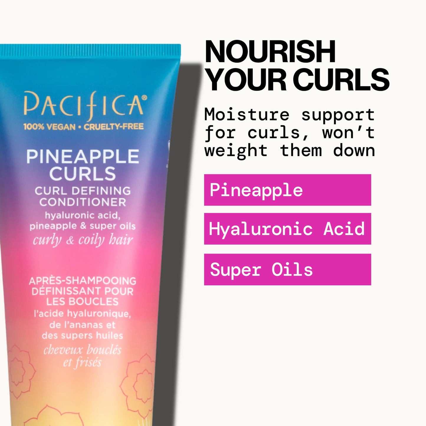 Pacifica Pineapple Curls Shampoo & Conditioner Set - Curl Defining Hair Care for Curly & Coily Hair, Enhances Bounce & Reduces Frizz Sulfate Free Beauty & Personal Care Pacifica