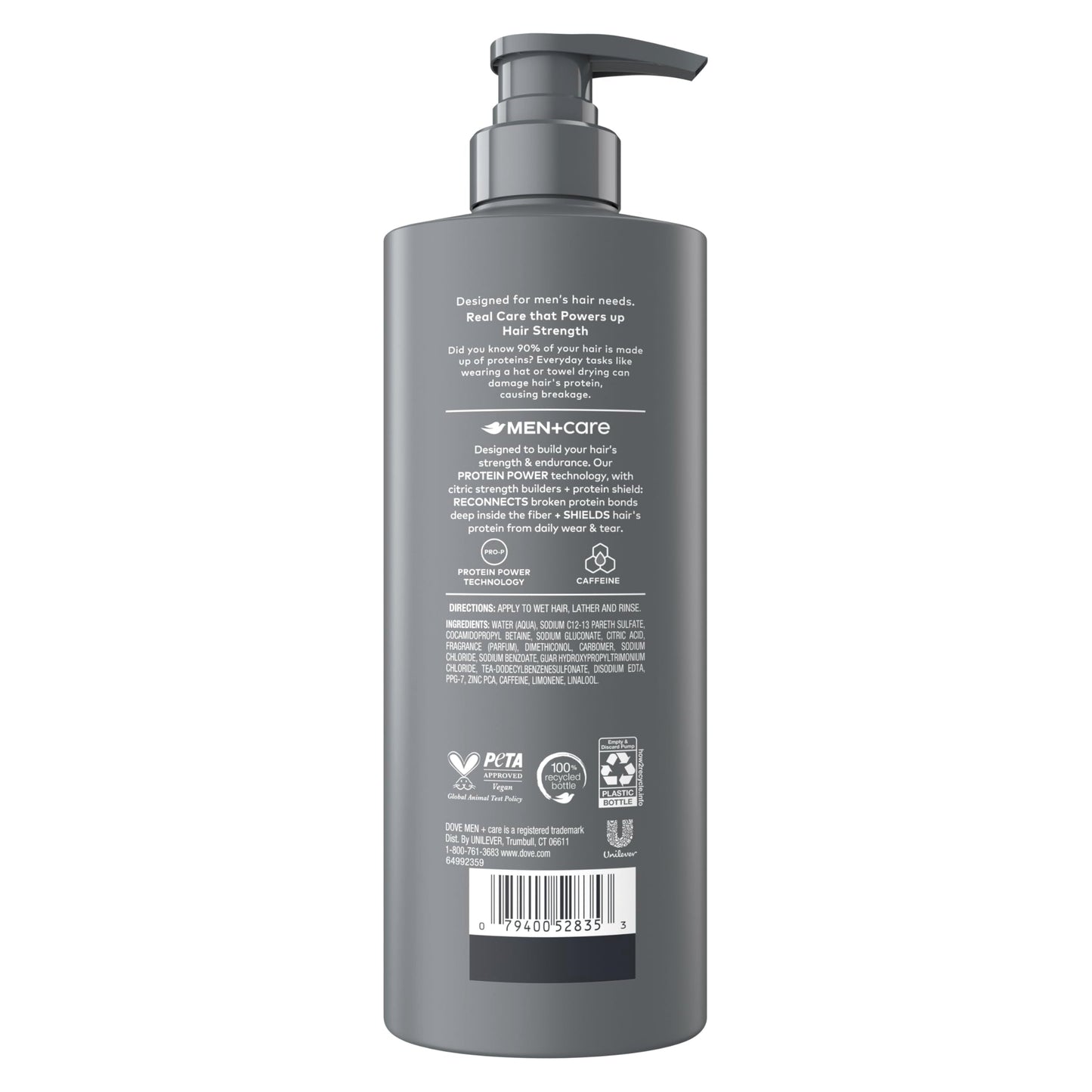 Dove Men+Care Shampoo 1 ct Hydration Fuel to Seal Moisture & Smooth Hair, with Caffeine, 18 FL OZ Beauty and Personal Care DOVE MEN + CARE