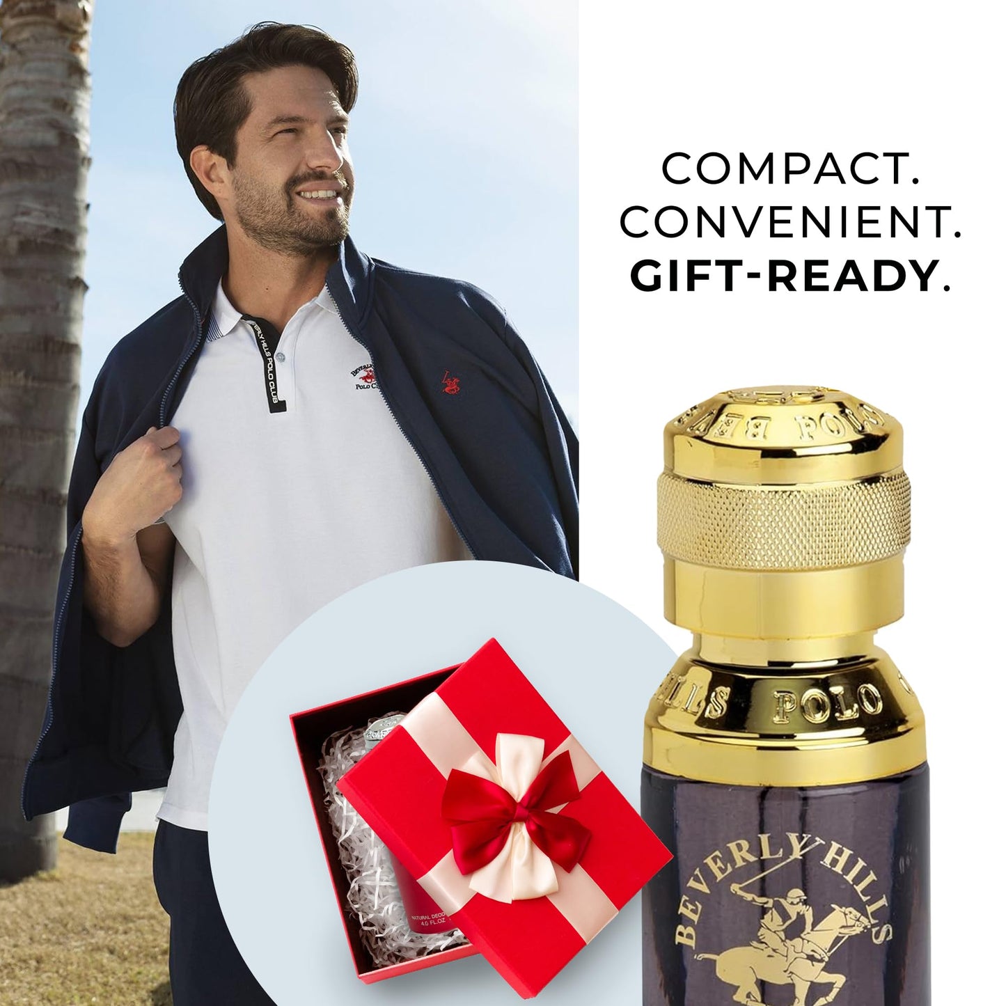 Beverly Hills Polo Club BHPC Men's Classic Eau De Toilette Fragrance Set - 1.7oz EDT + Portable Pocket Spray - Long Lasting Everyday Scent for Him Beauty & Personal Care Beverly Hills Polo Club