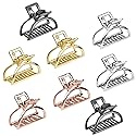 Small Hair Clips Akamino Metal Hair Claw Clips, Hair Accessories for Women Half Bun Hairpins for Thick - 8 Pack Beauty & Personal Care Akamino