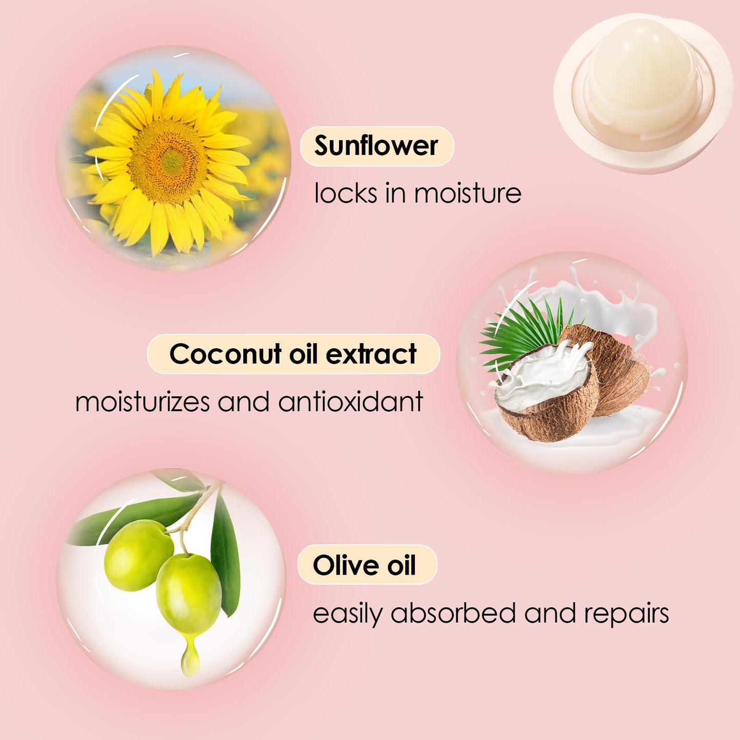 KISSIO Lip Balm,Peach Lip Balm,Lip Care with Sunflower,Olive and Coconut oils,Moisturize and Soothe Dry Chapped Lips,Make Lips Soft,Cruelty Free,0.12 Beauty and Personal Care KISSIO