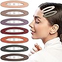 CustomyLife 7pcs Matte Snap Hair Clip for Women, Non-Slip Large Enamel Hair Barrettes Alligator, Rustproof Oval Hair Pin Accessories for Long Short Beauty & Personal Care CustomyLife