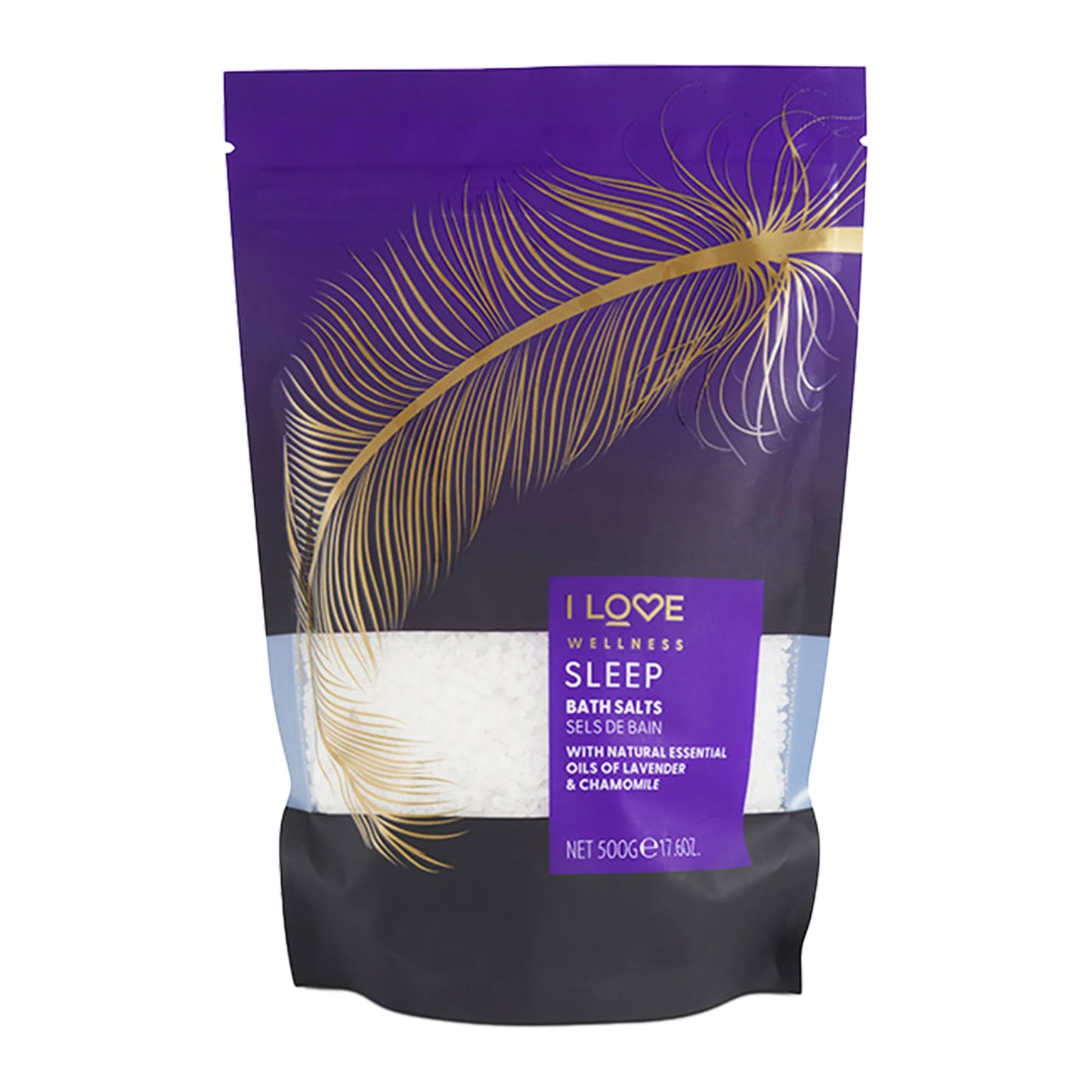 I LOVE Wellness Bath Salts for Sleep- Chamomile and Lavender Bath Salts - Relaxing Bath Soak with Essential Oils - Vegan and Cruelty Free - 17.6 oz Beauty and Personal Care I LOVE