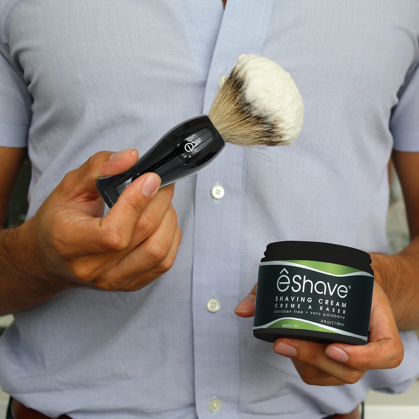 eShave Shaving Cream for Men, White Tea, prevents shaving irritation and razor burn, generates a rich lather for a soft, silky, Smoothest Shave Beauty and Personal Care eShave