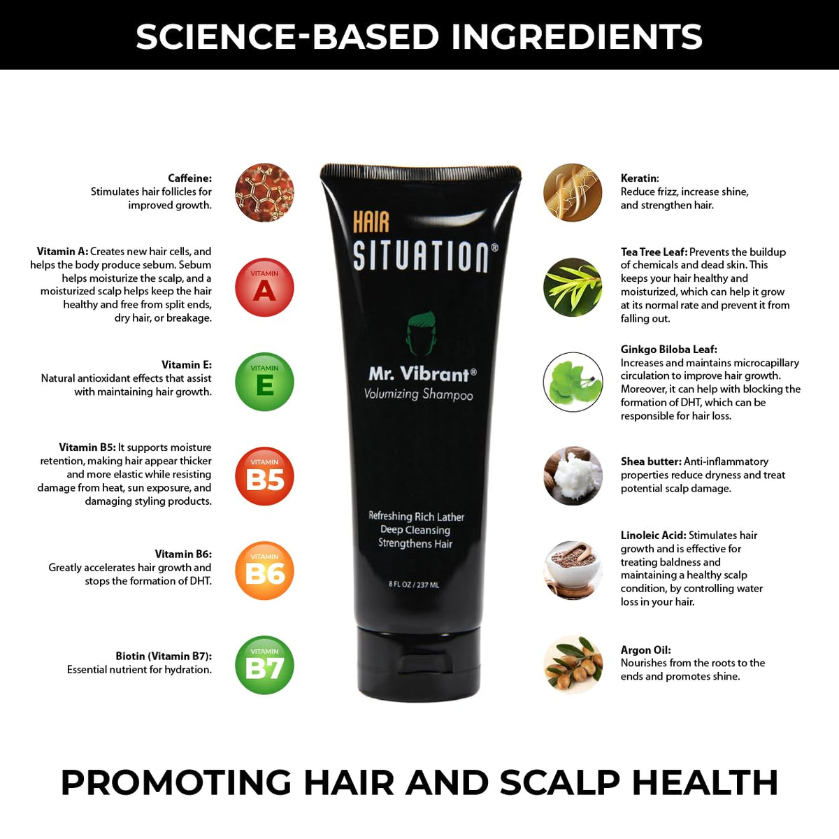Hair Situation Mr. Dapper Matte Look - Extra Strong Firm Hold Hair, Anti-Humidity Shield. Mr. Vibrant Volumizing Shampoo for Thinning and Receding Beauty & Personal Care Hair Situation