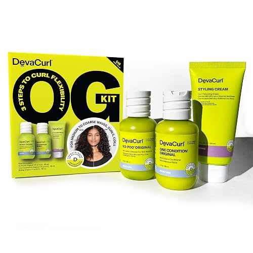 DevaCurl OG Kit | Original Curl Routine | No Poo Original | One Condition Original | Styling Cream | Travel Sizes Beauty & Personal Care DevaCurl