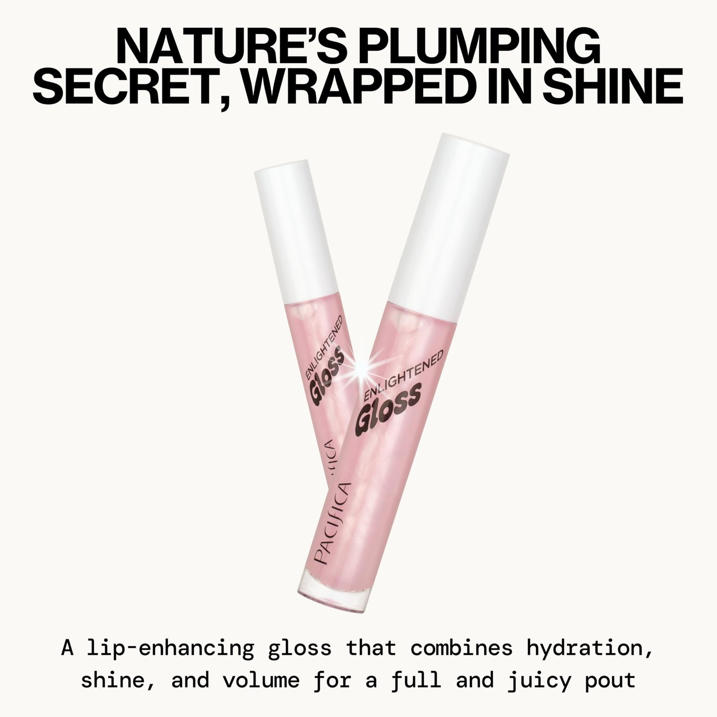 Pacifica Plumping Lip Gloss - Jasmine Kiss Flavored Lavender-Pink Tint Hydrating Lip Oil Balm, No-Tingle Volumizing Gloss with Shea Butter & Jojoba Beauty & Personal Care Pacifica