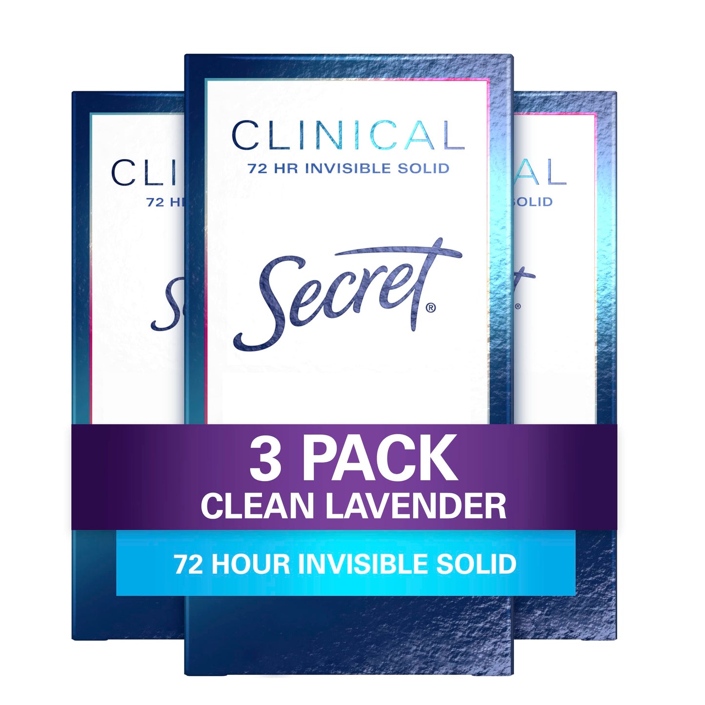 Secret Clinical Strength Invisible Solid Antiperspirant and Deodorant, Clean Lavender, 1.6 oz, Pack of 3 Beauty and Personal Care FIYY6VC