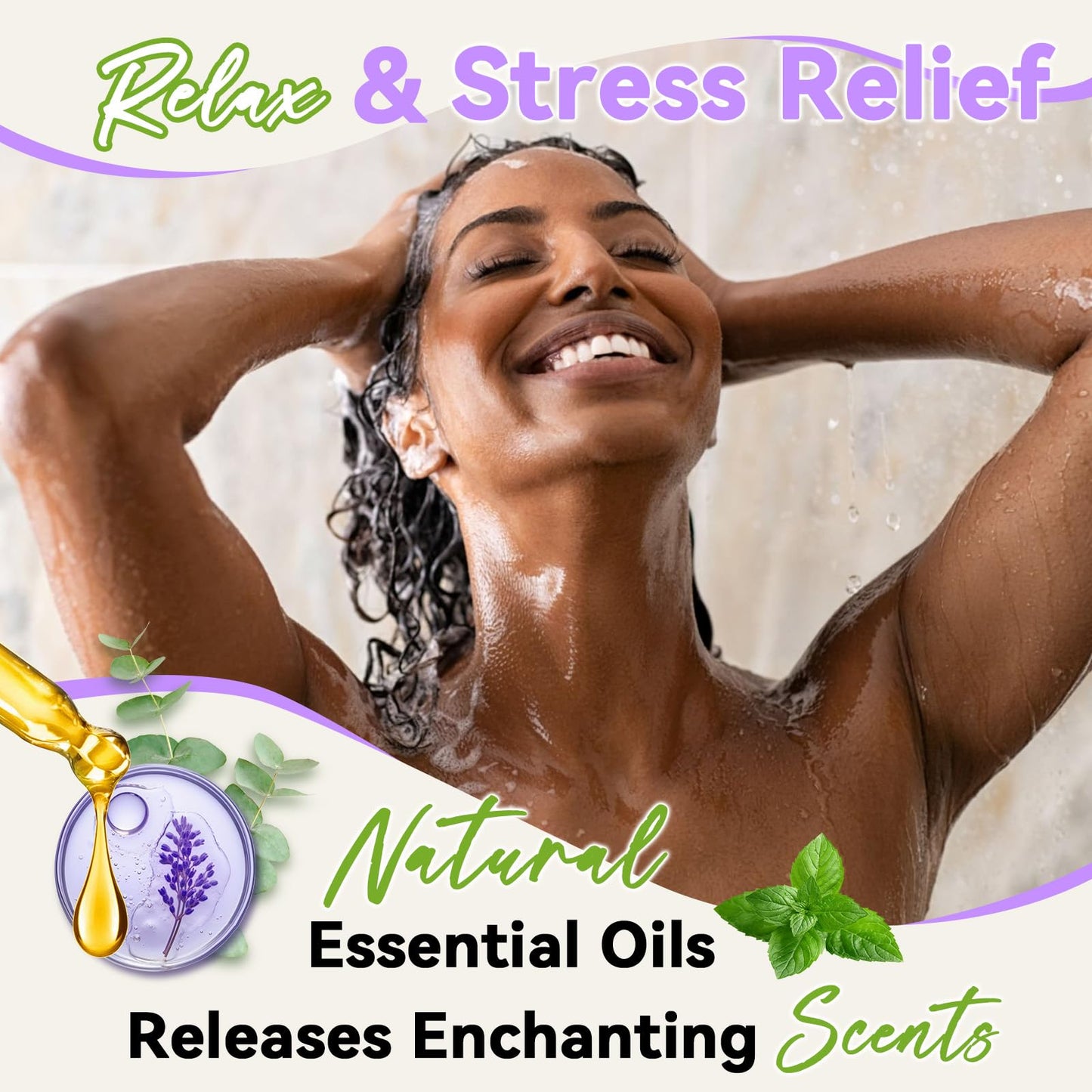 Relaso Shower Steamers Aromatherapy 8 Pack, Birthday Gifts for Women Men & Luxury Gift Box Packaging, Premium Shower Bombs with Natural Essential Beauty and Personal Care Relaso
