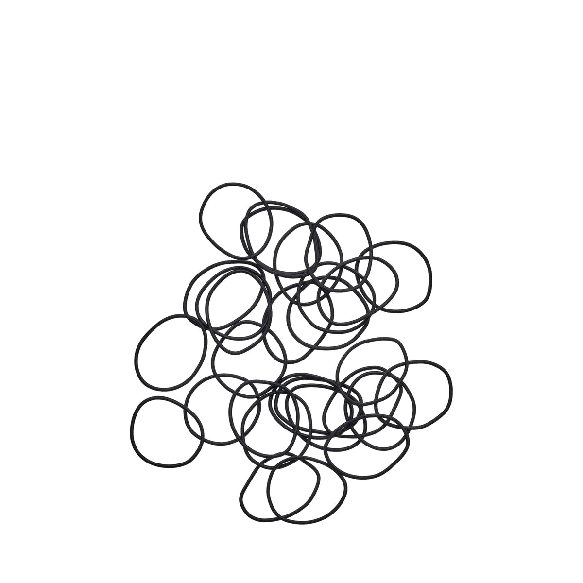 Goody Women's Ouchless Elastics, Black, 50 Count, 2MM for Finer Hair