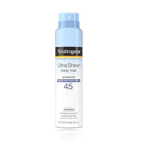 Neutrogena Ultra Sheer Spf#45 Body Mist Full Reach Spray 5 Ounce (148ml) (3 Pack) Beauty & Personal Care Neutrogena