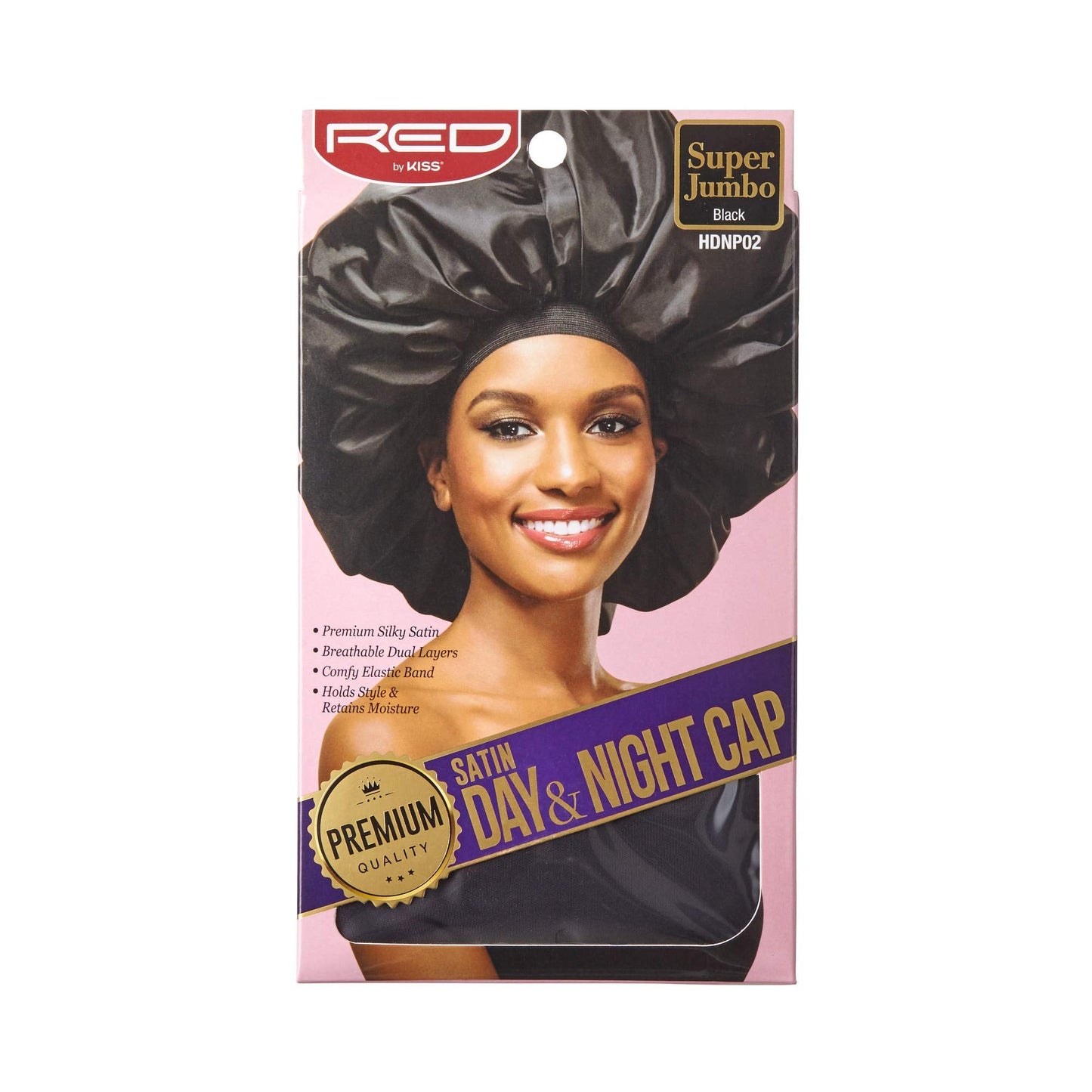 Red by Kiss Premium Quality Silky Satin Day & Night Cap, Super Jumbo, Black Beauty and Personal Care Red by Kiss
