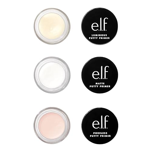 e.l.f. Cosmetics Putty Primer Trio, Includes Poreless Putty, Matte Putty & Luminous Putty, Travel Size, 0.14 Oz (4g) Each, 0.14 ounces Beauty & Personal Care e.l.f.