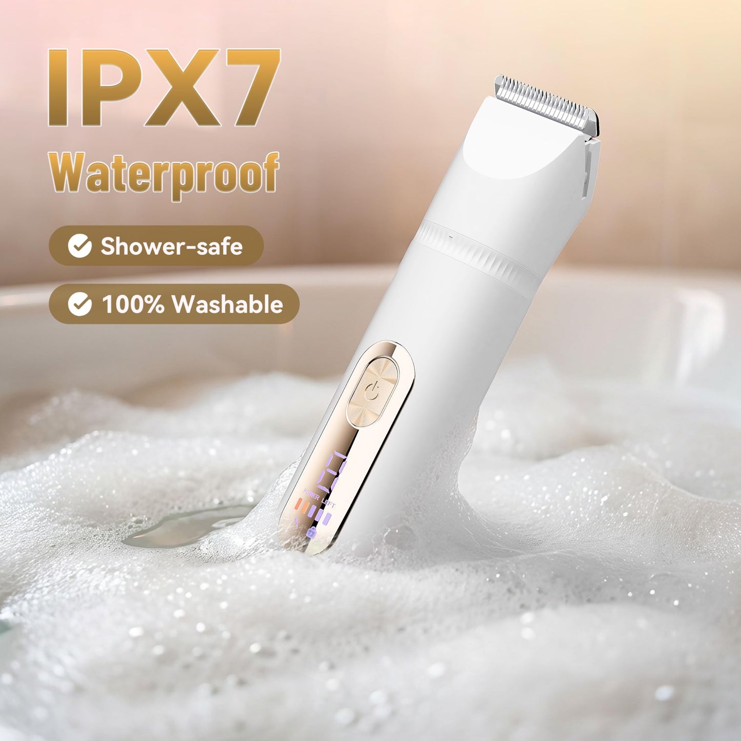 DERMAWAVE 5-in-1 Electric Bikini Trimmer for Women Pubic Hair, Waterproof Electric Razor Foil Shaver Hair Trimmer Epilator for Face, Nose, Ear, Bikini Beauty and Personal Care DERMAWAVE