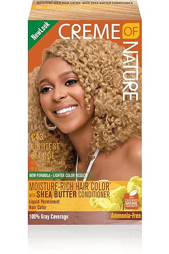 Creme of Nature Moisture Rich Hair Color Kit, C43 Lightest Blonde, 1 Application Beauty & Personal Care Creme of Nature