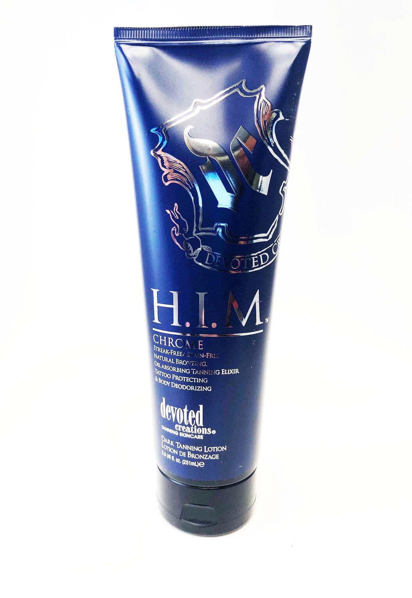 DEVOTED CREATIONS H.I.M Chrome Natural Bronzer For Men Tanning Lotion 8.5 oz Beauty & Personal Care Devoted Creations