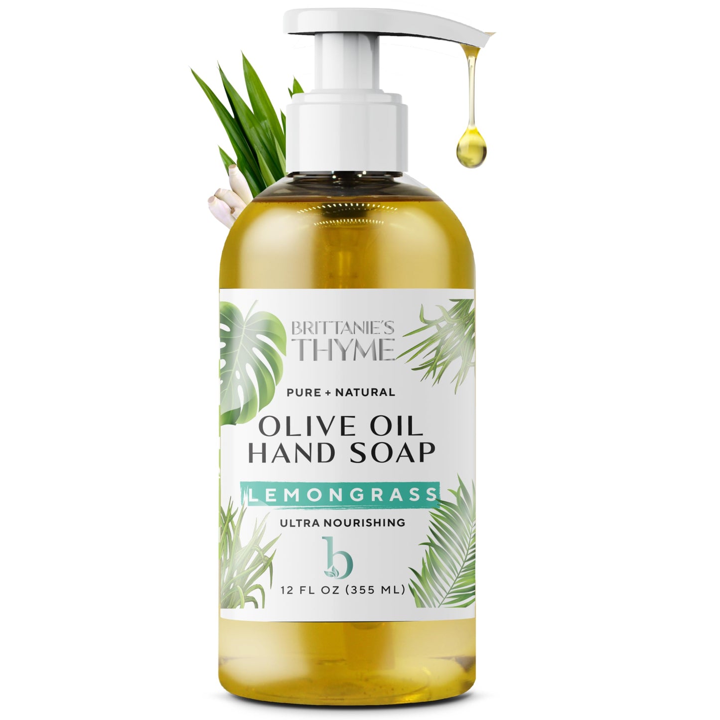 Brittanie’s Pure Castile Liquid Soap Refill, Lemongrass, 12 Ounce | Dish Soap, Hair & Body, Home, Gentle and Pure, Made with Natural Luxurious Oils Beauty & Personal Care Brittanie's Thyme