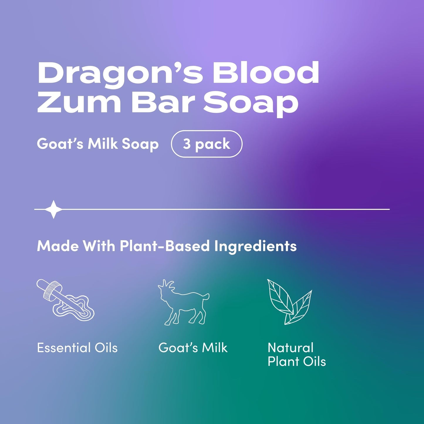 Zum Indigo Wild Goat's Milk Soap Bar - Bar Soap for Hands & Body Made with Essential Oils - 3 oz - Dragon's Blood (3 Pack) Beauty & Personal Care Zum