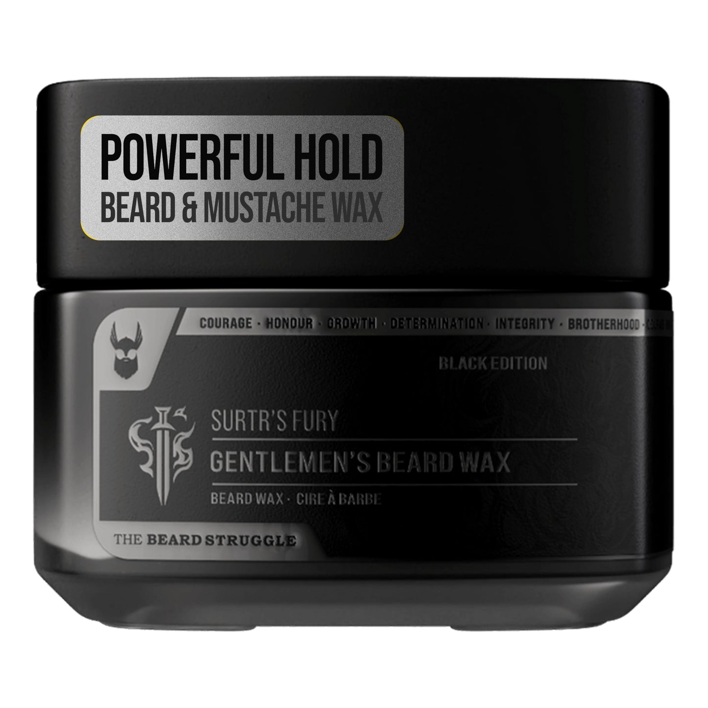 Gentlemen's Beard & Mustache Wax for Men by Beard Struggle - Viking Beard Wax Helps to Tame Style & Groom - Platinum Collection - Surtr's Fury Beauty and Personal Care The Beard Struggle