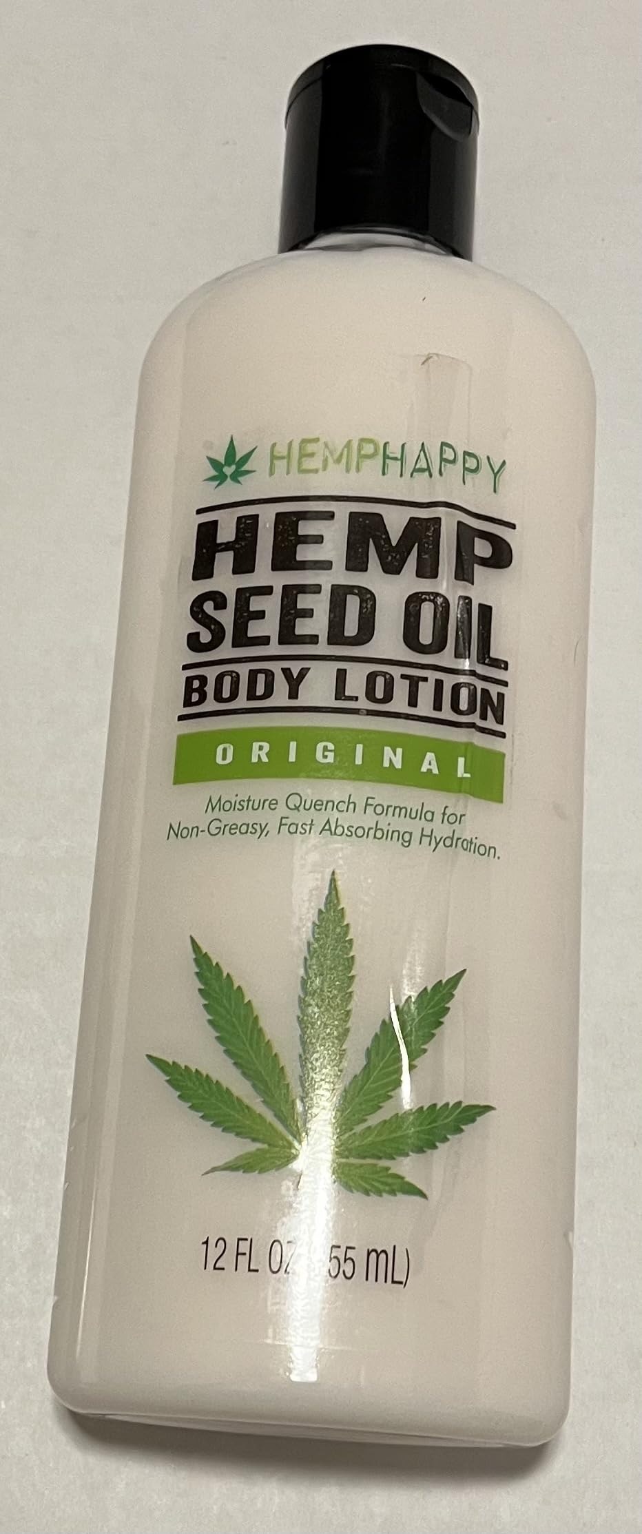 HEMPHAPPY Hemp Seed Oil Body Lotion, Original Formula, Moisture Quench Non-Greasy Fast Absorbing Hydration, 12 FL OZ Beauty & Personal Care HEMPHAPPY