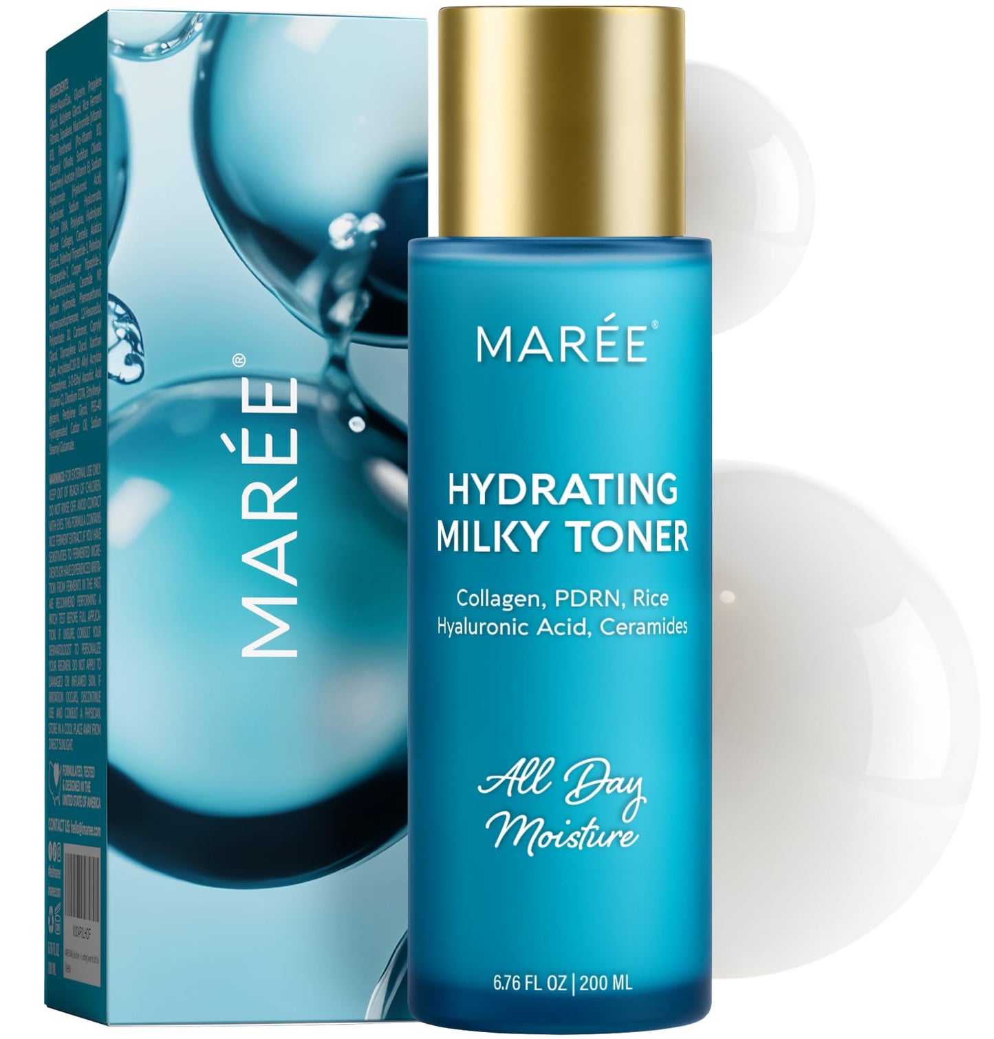MAREE Hydrating Milky Toner for Face - Rice Toner with Niacinamide & Collagen - Skin Barrier Repair Hydrating Toners for Face - Milk Toners Essence Beauty and Personal Care MAREE Default Title