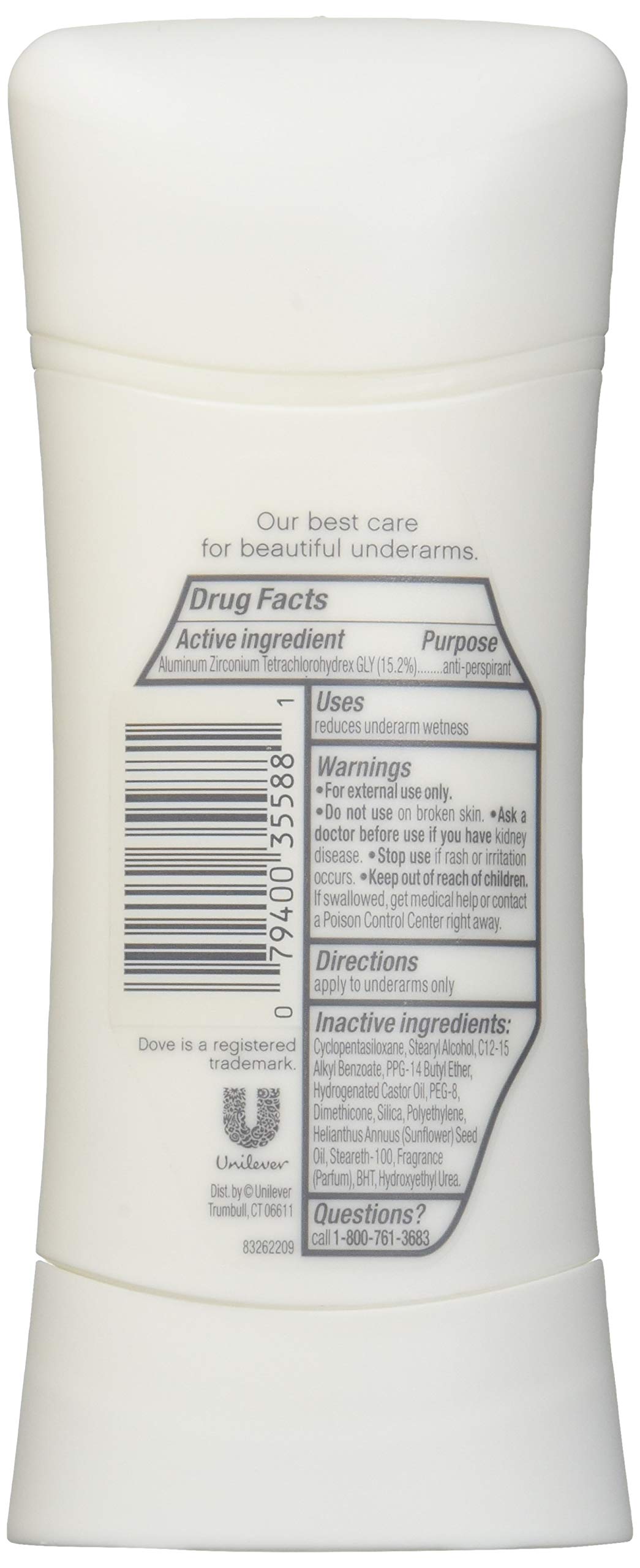 Dove Advanced Care Sensitive Skin Antiperspirant Deodorant, 2.6 Ounce - 12 per case. Beauty and Personal Care Dove