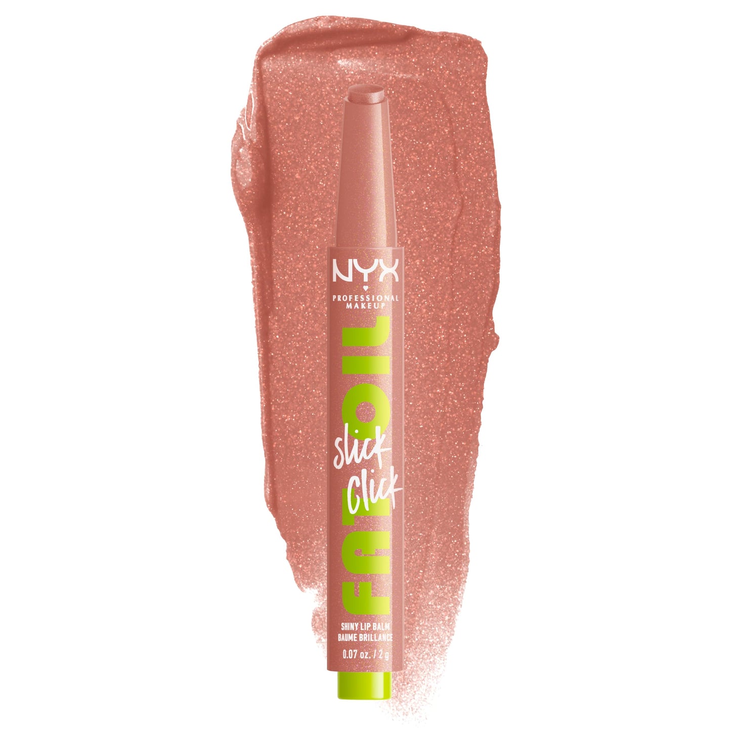 NYX PROFESSIONAL MAKEUP Fat Oil Slick Click, Lightweight, Buildable Pigmented Vegan Lip Balm - Group Chat (Nude) Beauty and Personal Care NYX PROFESSIONAL MAKEUP