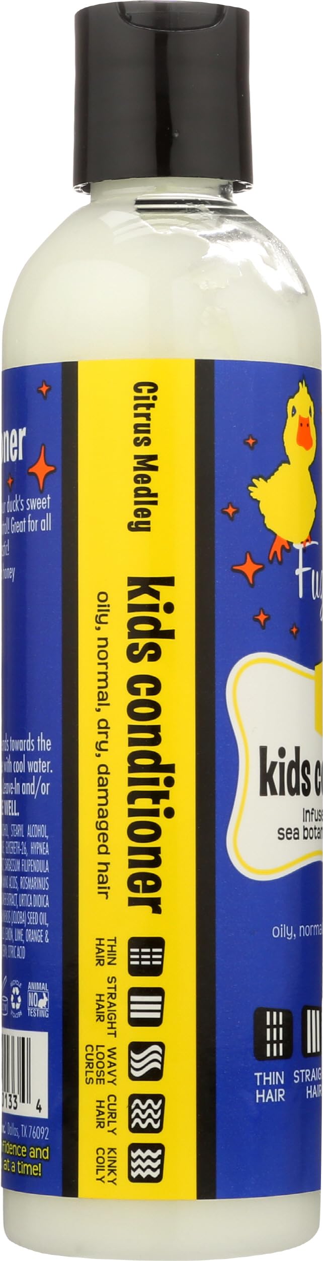 FuzzyDuck Kids Conditioner - Hair Products for Kids Made with Aloe, Sea Botanicals & Honey to Boost Moisture, Frizz Control & Manageability for Silky Beauty & Personal Care FuzzyDuck