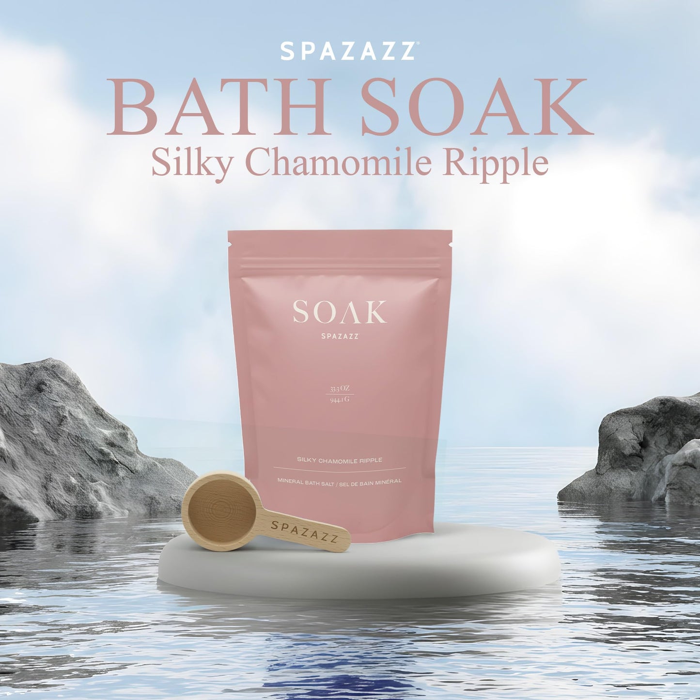 Spazazz Dead Sea Bath Salts with Magnesium & Arnica - Aromatherapy Mineral Bath Soak for Relaxation. Bathtub Soaking Salts - 33.3oz Silky Chamomile Beauty and Personal Care Spazazz