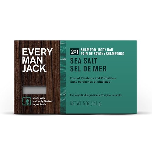 Every Man Jack, Shampoo And Body Bar 2 In 1 Sea Salt, 5 Ounce Beauty & Personal Care Every Man Jack
